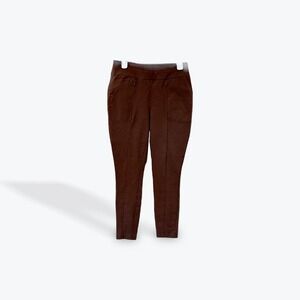 Susan Graver Weekend Brown Corduroy Stretch Pants Petite MP